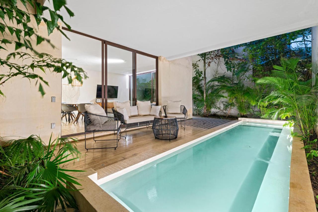 Private Pool Apartment For Groups ตูลุม ภายนอก รูปภาพ